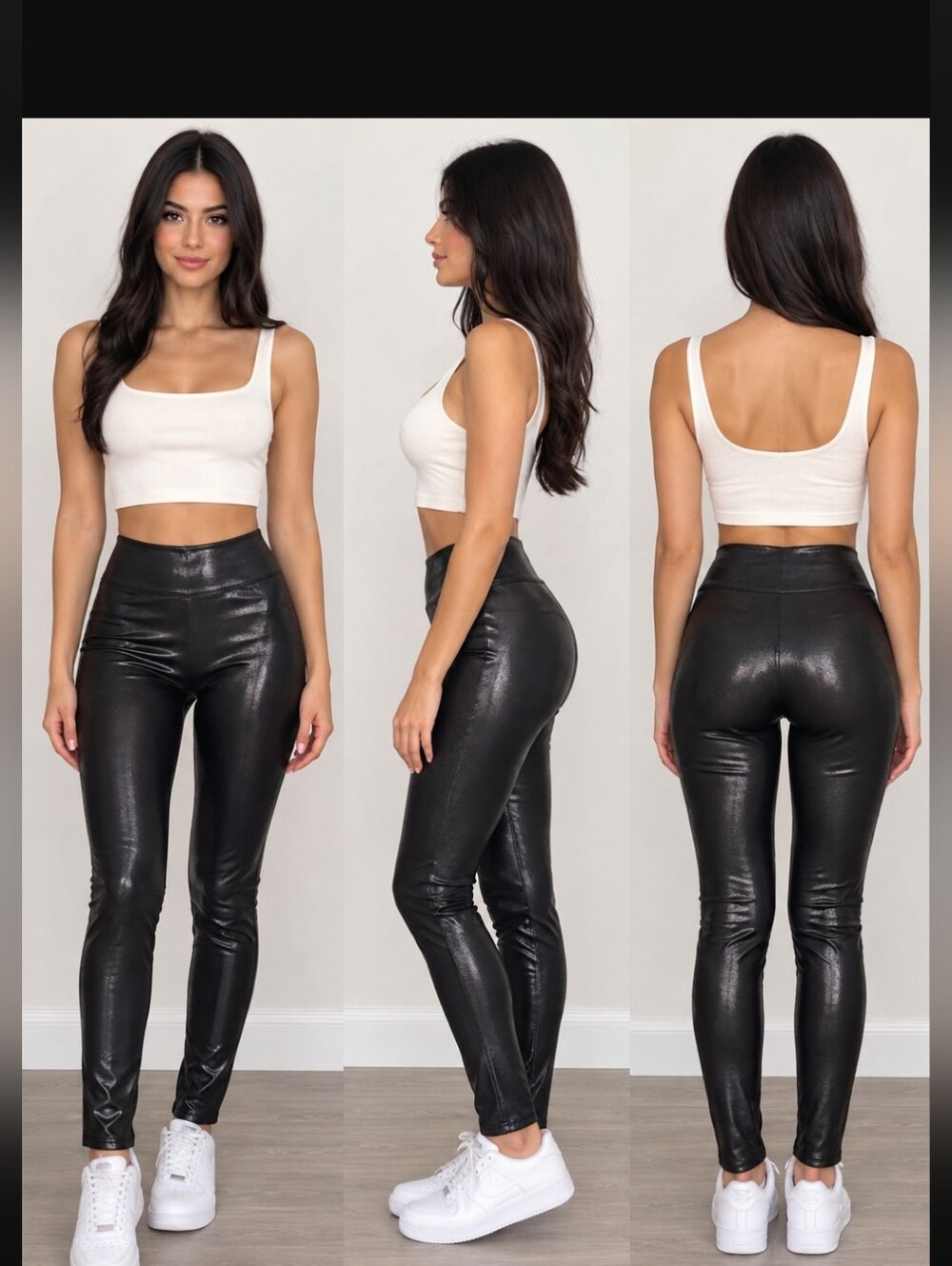 wild fable Black High-Rise Faux Leather Skinny Pants
